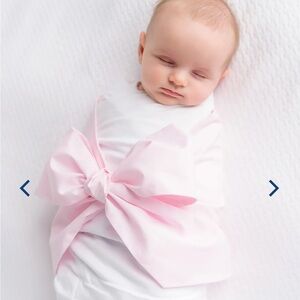 Beaufort bonnet bow swaddle-palm beach pink- NEVER OPENED